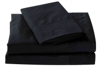 SHEET SET MICROFIBER BLACK QU