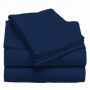SHEET SET MICROFIBER NAVY QU