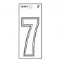 NUMBER-7 3" WHITE DIE CUT VINYL