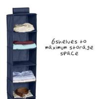 ORGANIZER HANGIN 6 SHELF NAVY