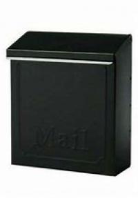 MAILBOX LOCKABLE VERT BLK METAL