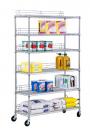 SHELVING 6 TIER CHROME 48X18X72