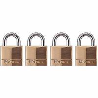 PADLOCK 3/4"BRASS 4PK KA