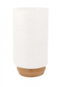 LAMP TABLE CYLINDER WHT