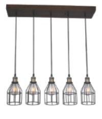 LIGHT CEILING PENDANT 5 WOODEN