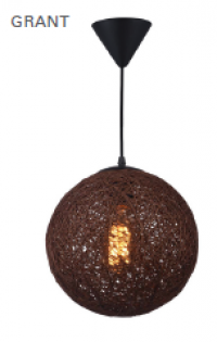 LIGHT CEILING 1 LAMP BROWN