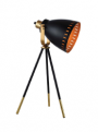 LAMP FLOOR 3 LEGS BLK & GOLD D/C