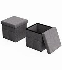 OTTOMAN COLLAPSIBLE GREY 15X15