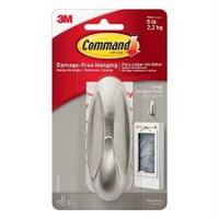 HOOK COMMAND LRG. BR NICKEL D/C